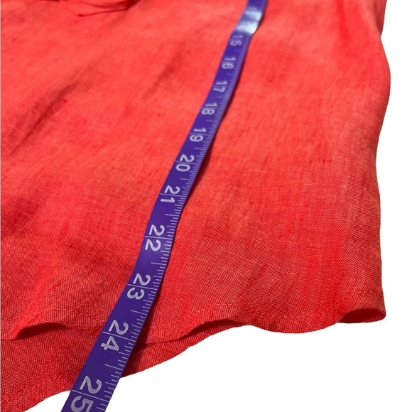 Maeve Anthropologie 100% Linen Lace-Up Blouse Top Size 12 - Picture 8 of 13